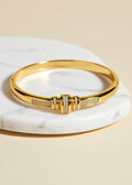 18K Gold-Plated Zircon Bangle Bracelet, 3 Statement Styles