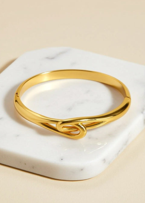 18K Gold-Plated Zircon Bangle Bracelet, 3 Statement Styles