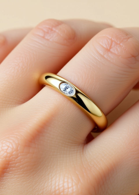 0.2CT Emerald-Cut Moissanite Ring in .925 Sterling Silver, Gold or Silver