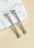 1.18CT Moissanite Linear Drop Earrings in Sterling Silver