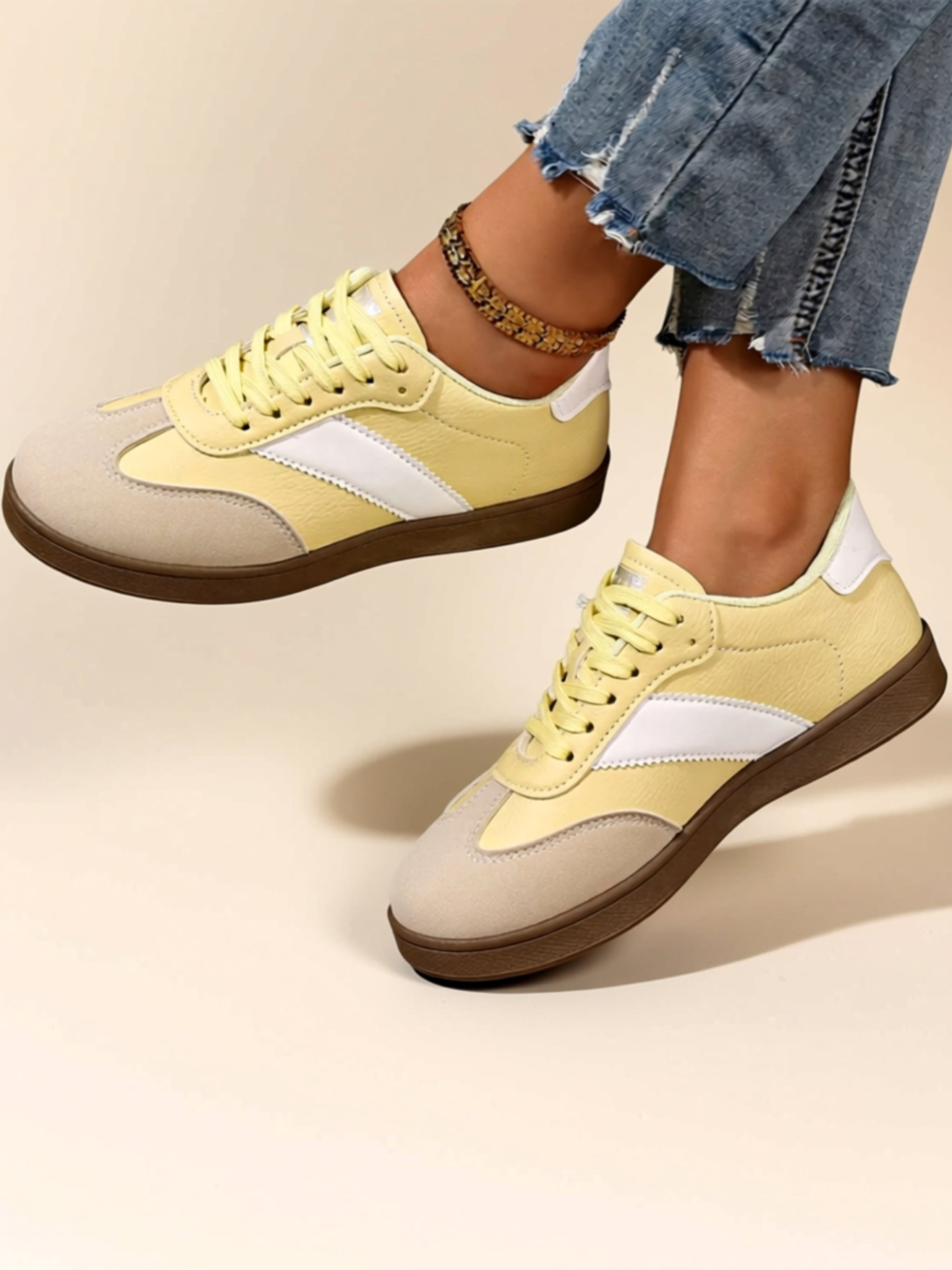 Patent Leather Flat Sneakers