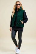 Zip Up Turtleneck Vest Coat