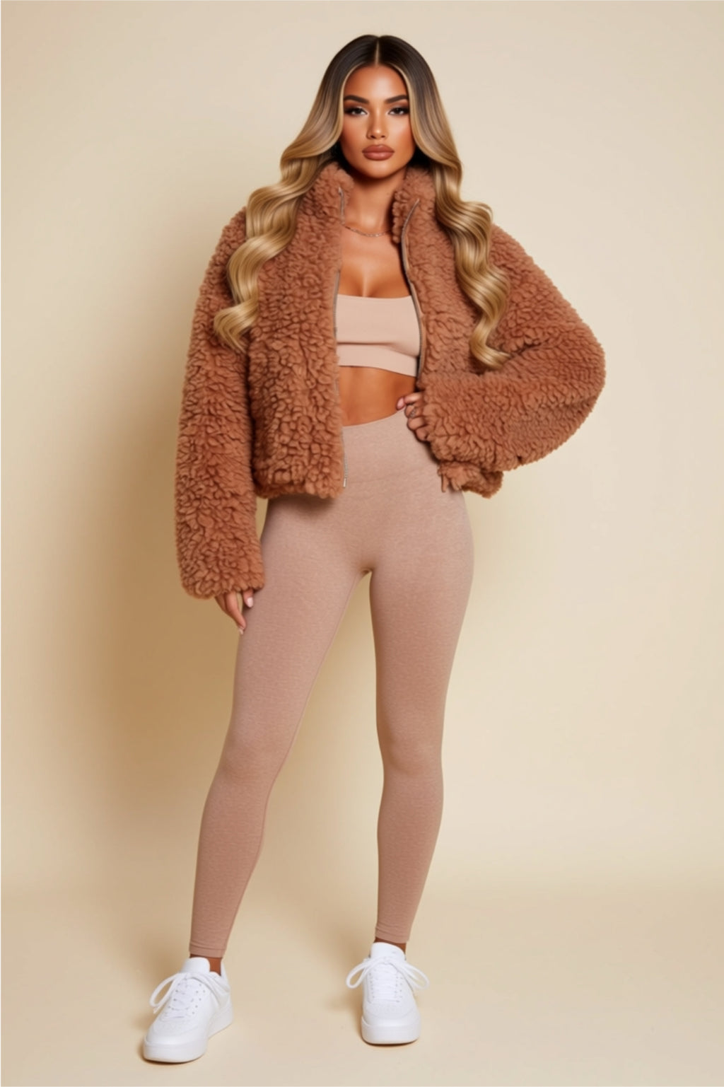 Oversized Zip-Up Sherpa Jacket