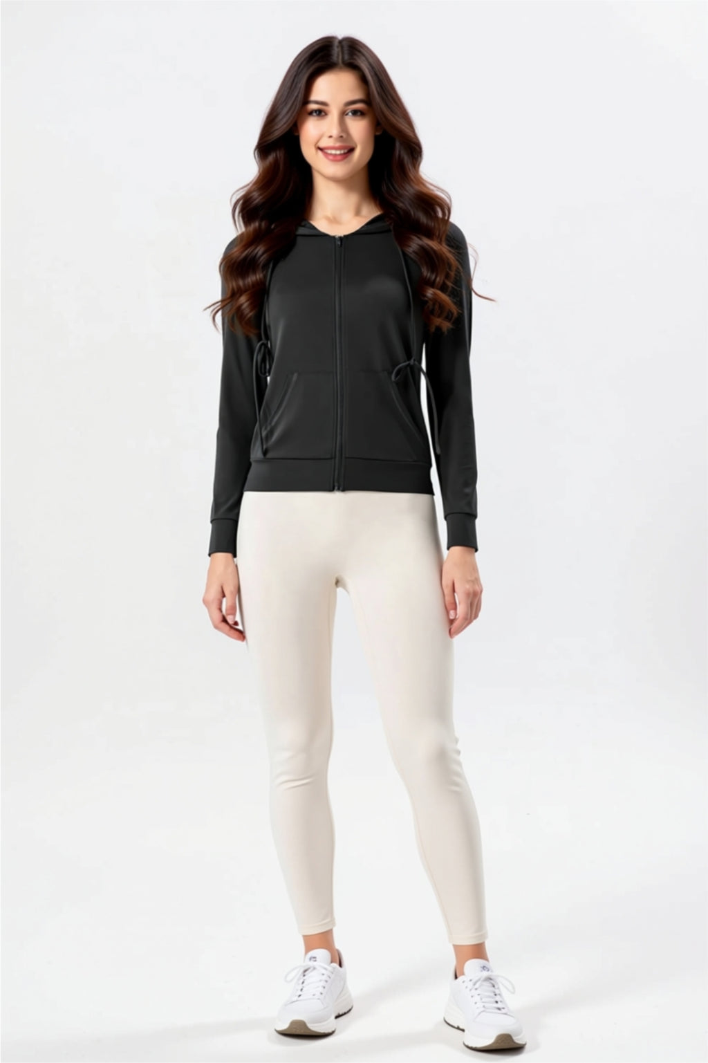 Full-Zip Hooded Jacket with Drawstring