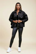 Quilted Button-Up Jacket with Pockets