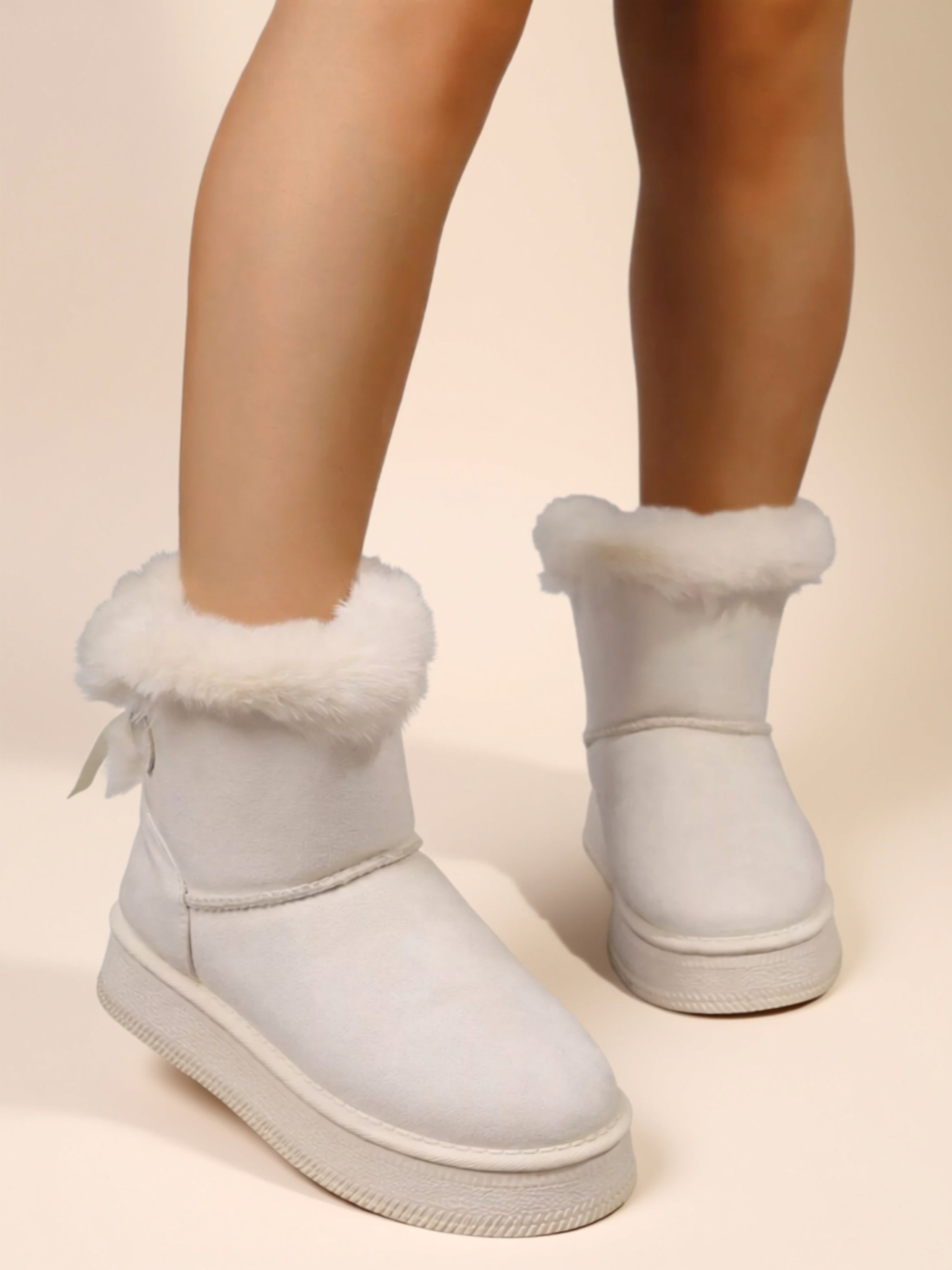 Vegan Leather Flat Boots