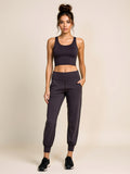 Cropped Tapered Hose aus Stretchmaterial