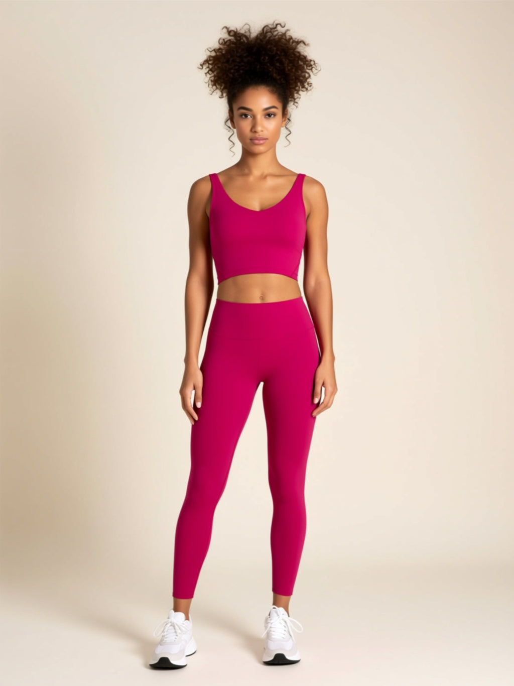 High‑Stretch Nylon Spandex Basic Top