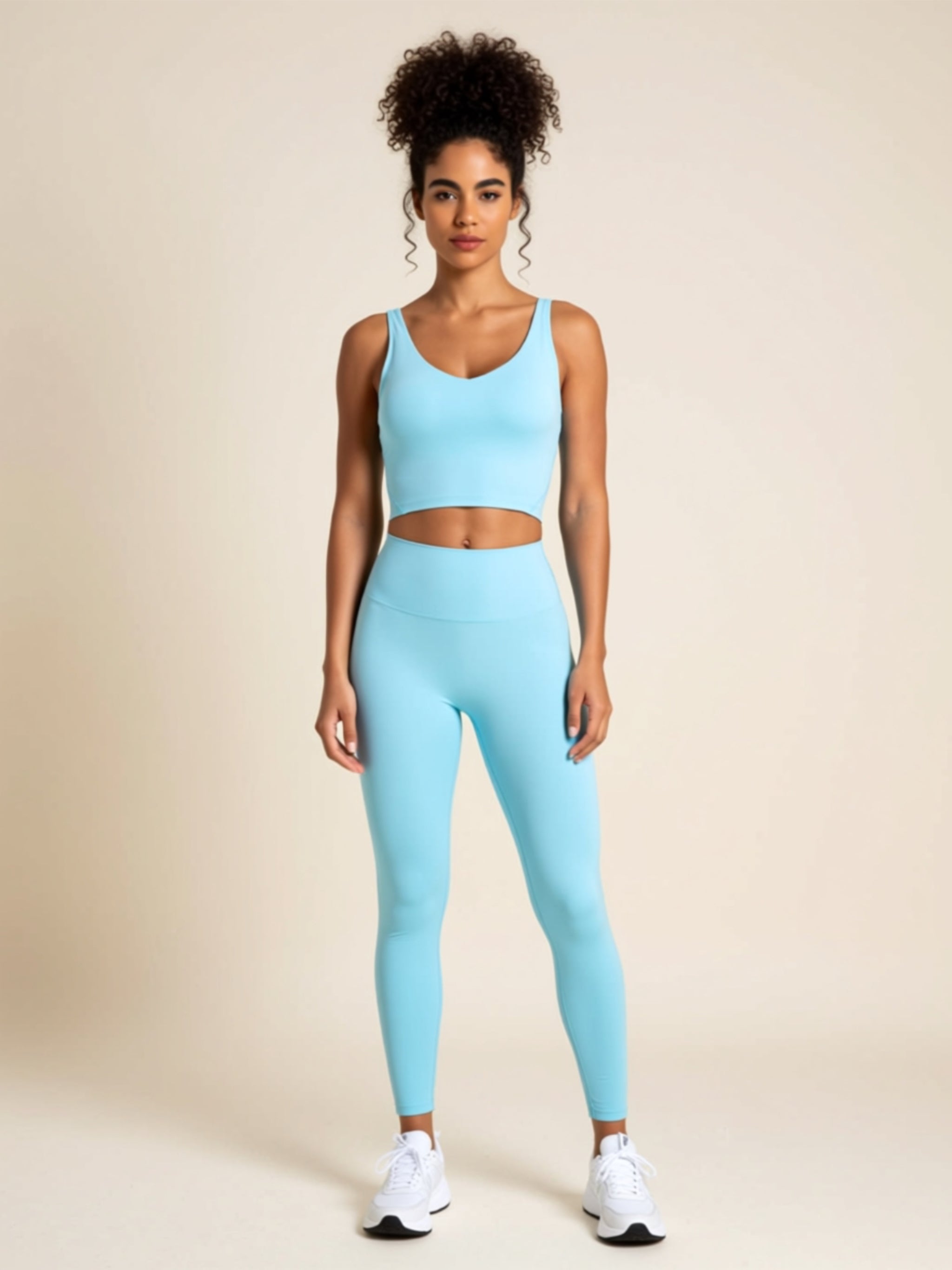High‑Stretch Nylon Spandex Basic Top