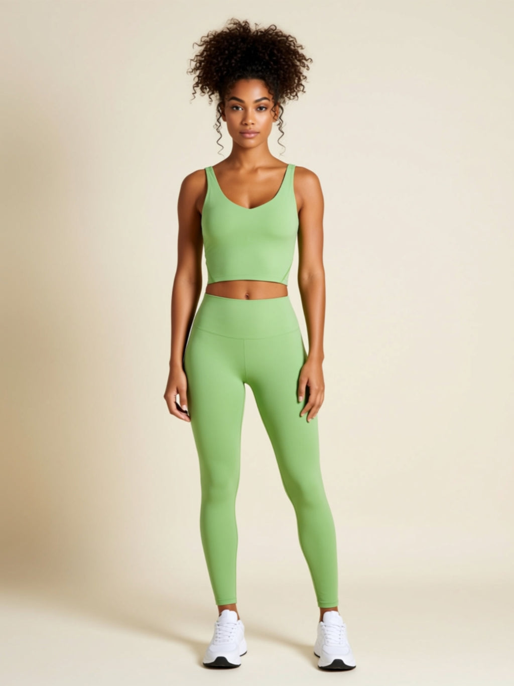 High‑Stretch Nylon Spandex Basic Top