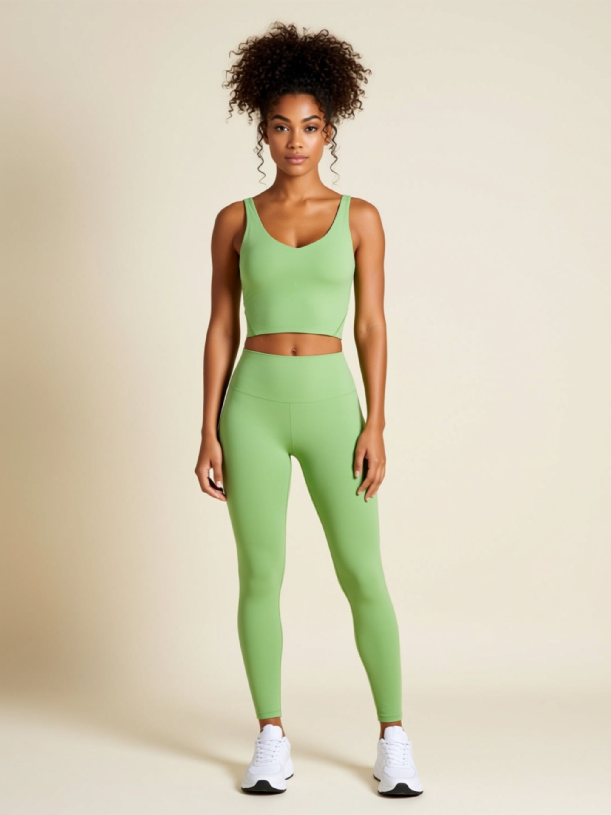 High‑Stretch Nylon Spandex Basic Top