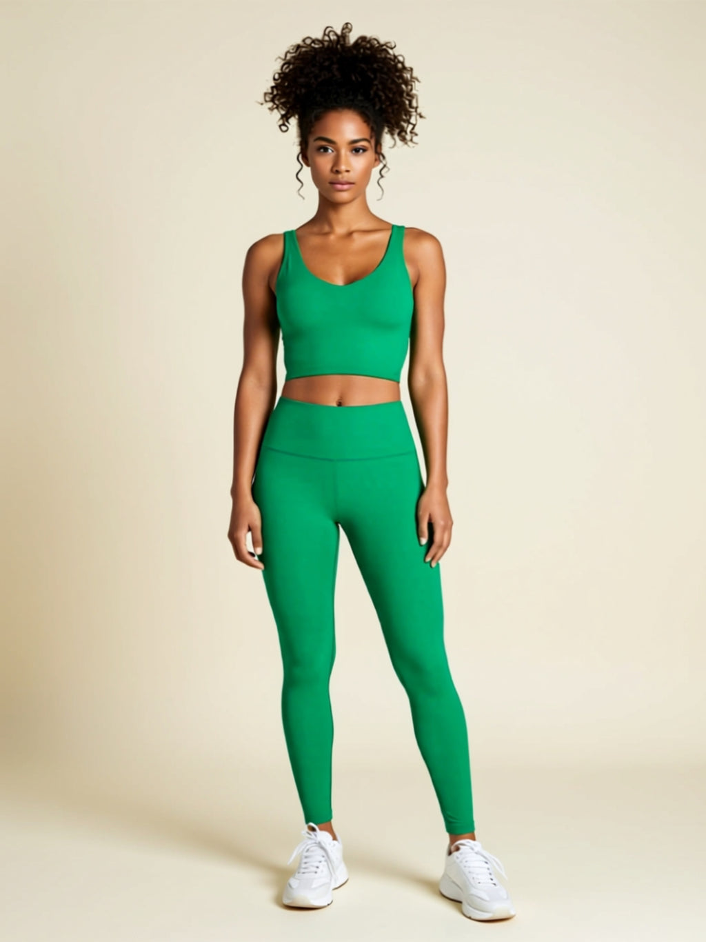 High‑Stretch Nylon Spandex Basic Top