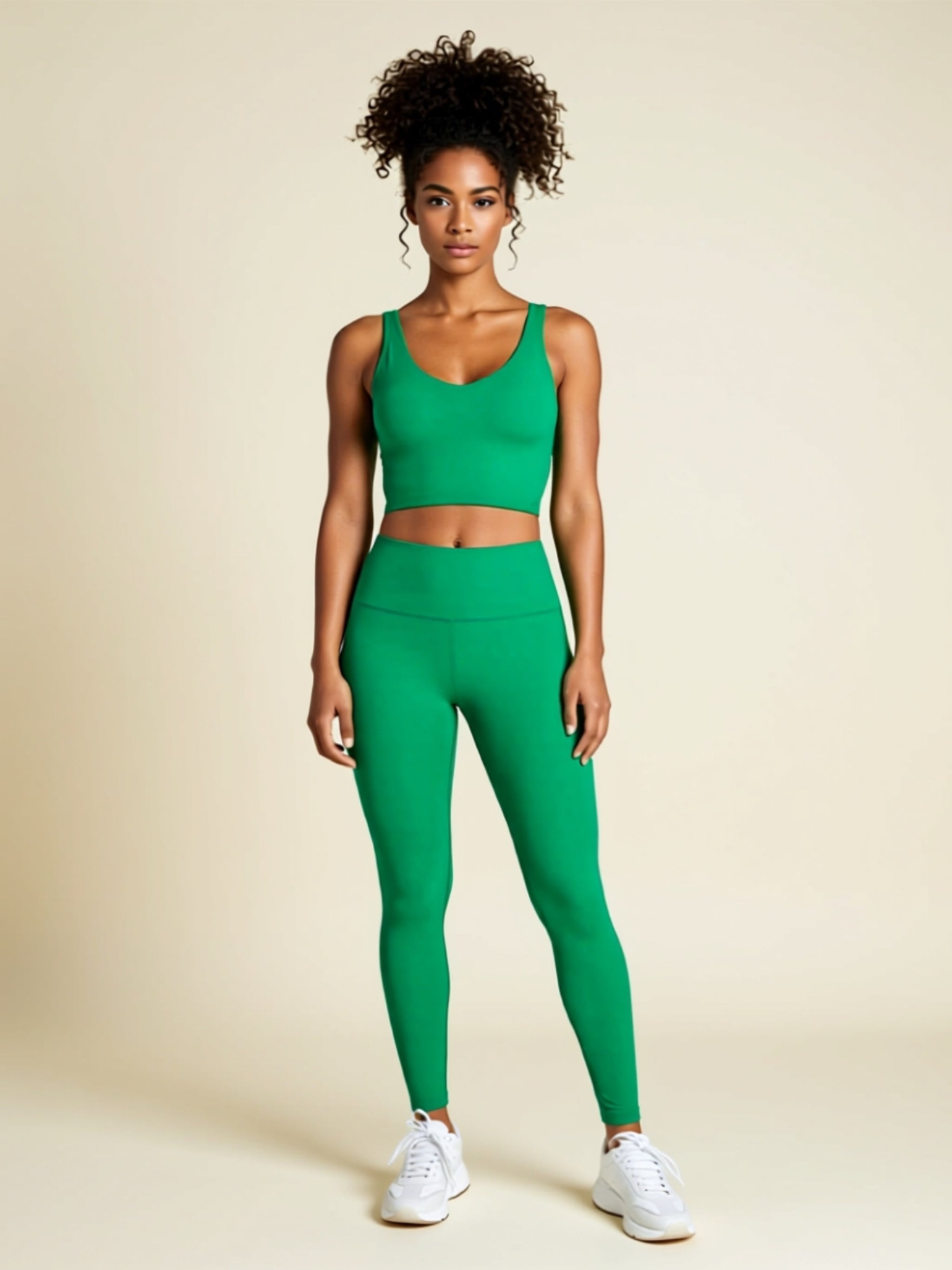 High‑Stretch Nylon Spandex Basic Top