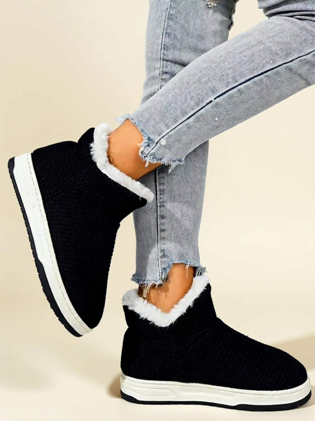 Bottes plates confortables