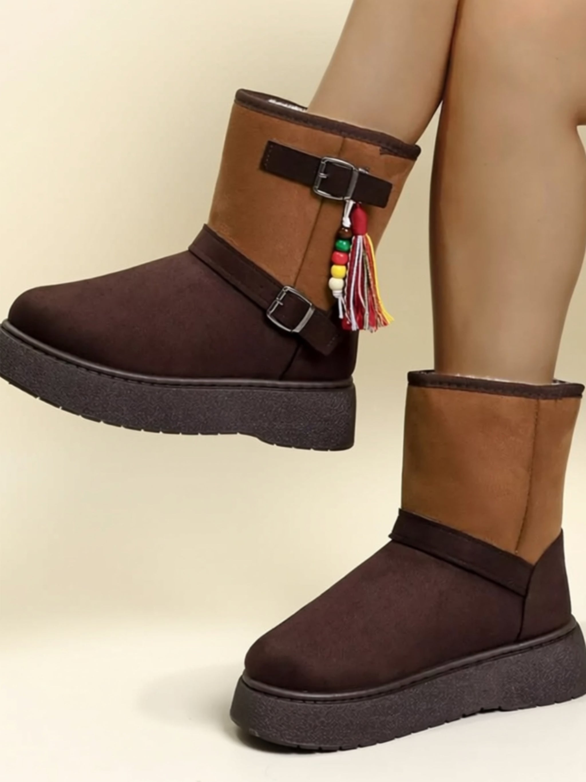 Suede Flat Boots