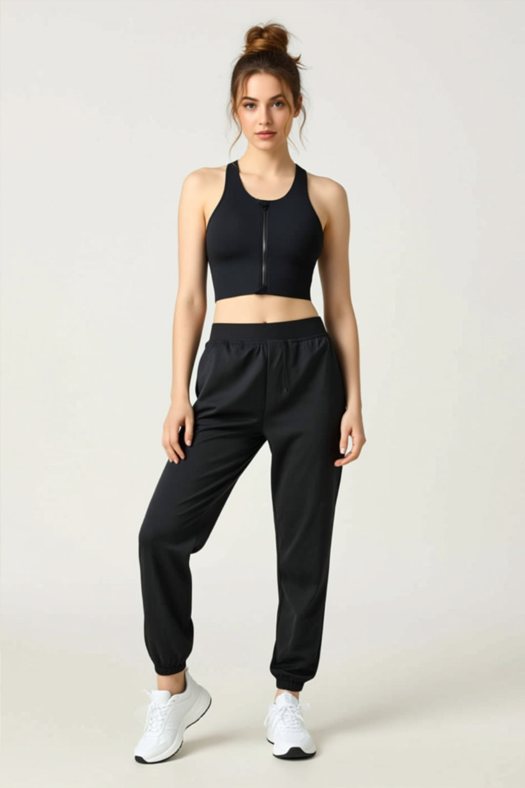 Zip Front Sports Bra