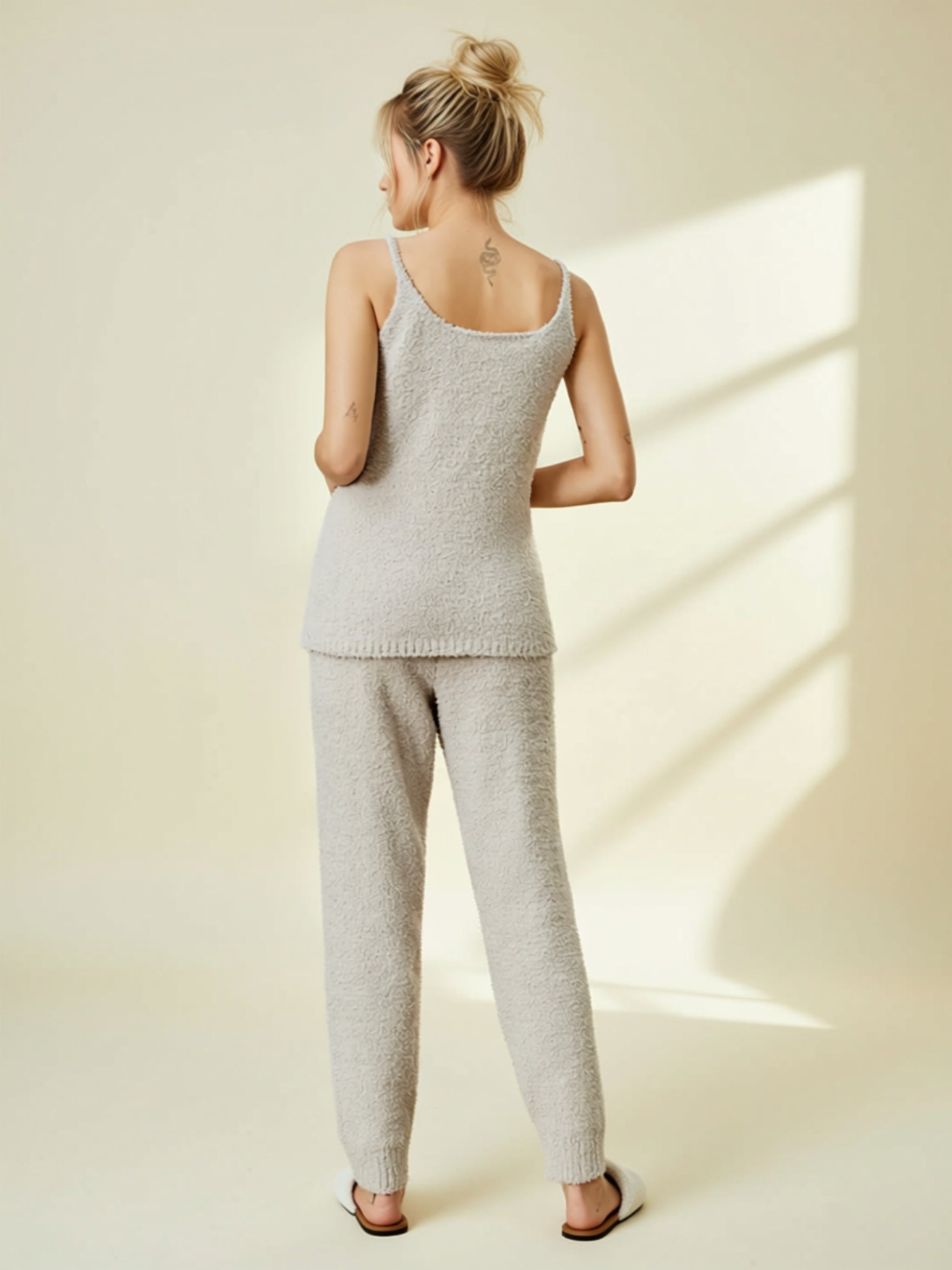 Basic 2‑Piece Acrylic Pant Set