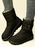 Vegan Leather Flat Boots