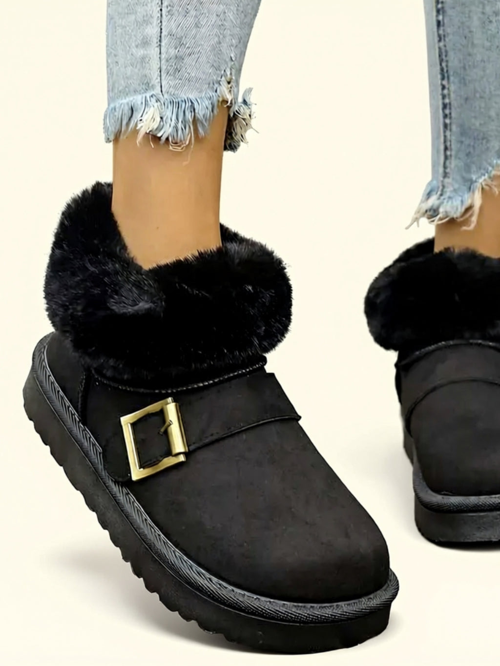 Vegan Leather Cozy Flat Boots
