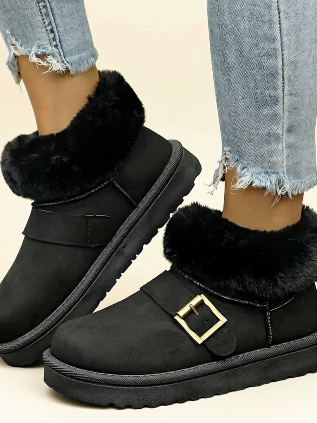 Vegan Leather Cozy Flat Boots