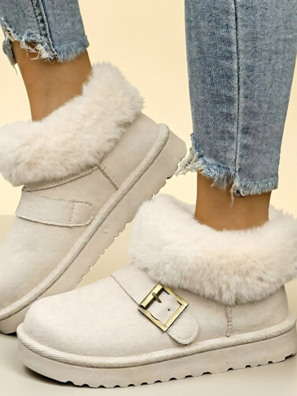 Vegan Leather Cozy Flat Boots