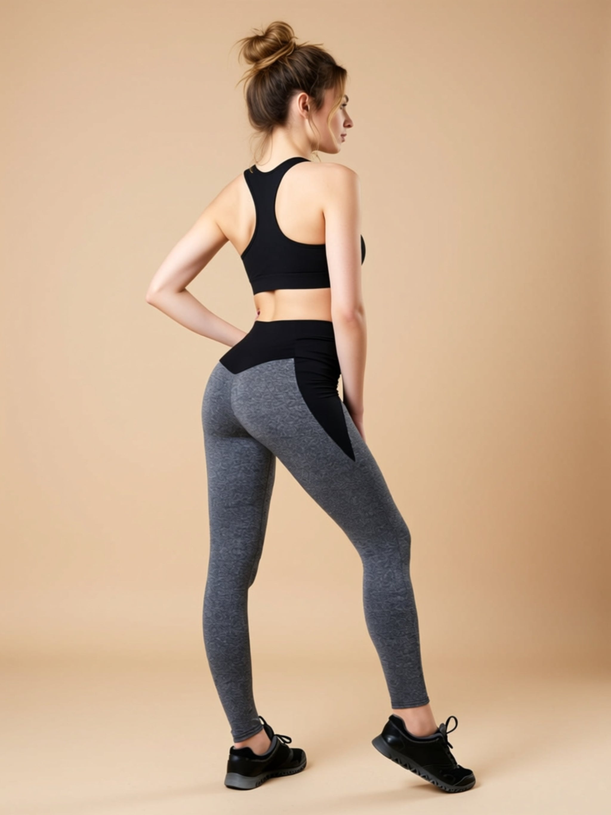 High‑Stretch Knit Sports Leggings