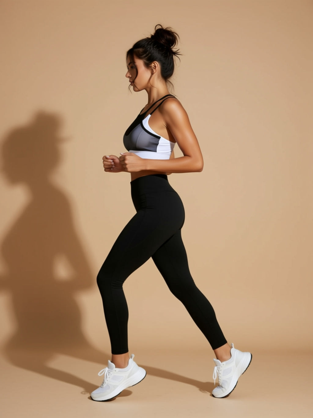 Sleeveless Knit Sports Bra