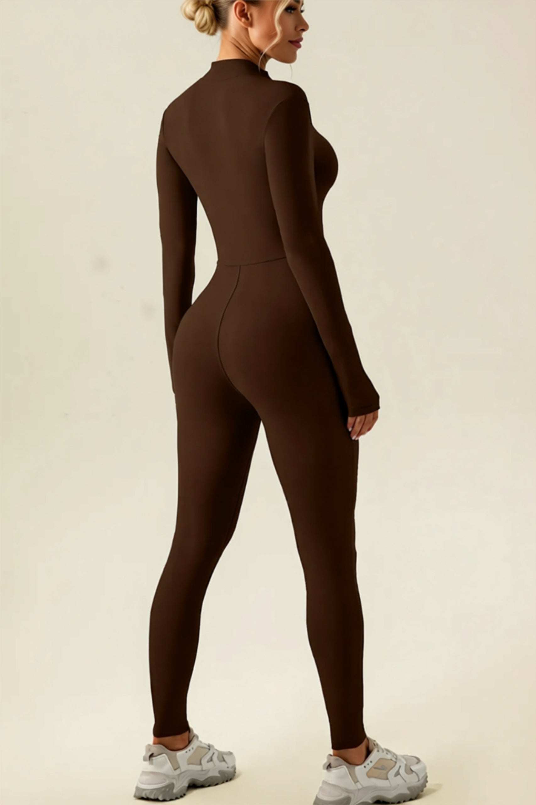 Full-Length Zip Front Active Jumpsuit
