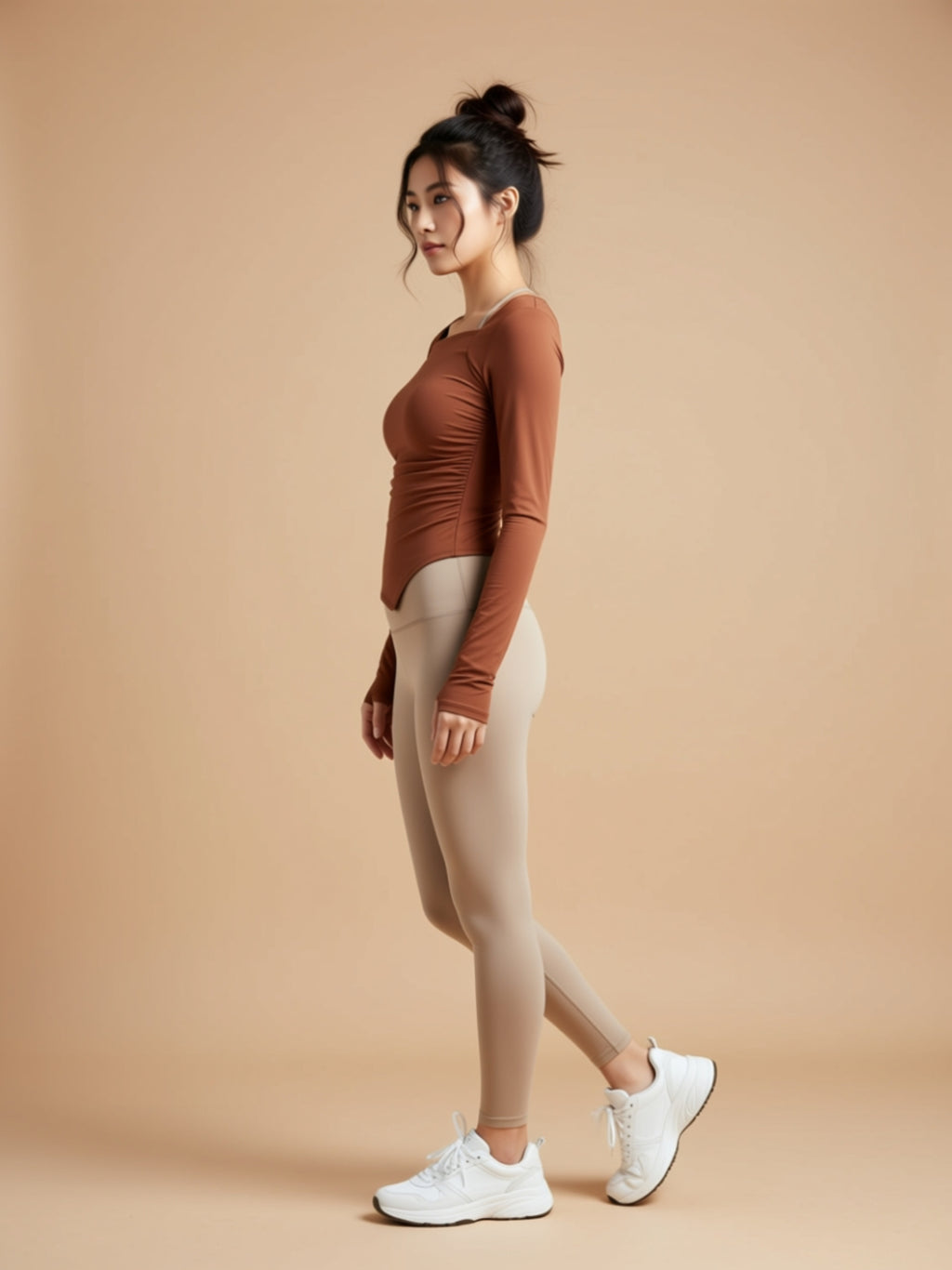 Solid Knit Sports Top