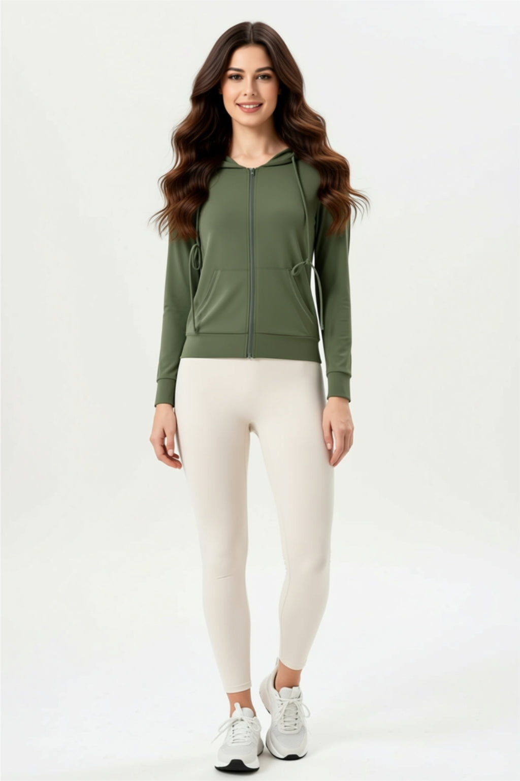 Full-Zip Hooded Jacket with Drawstring