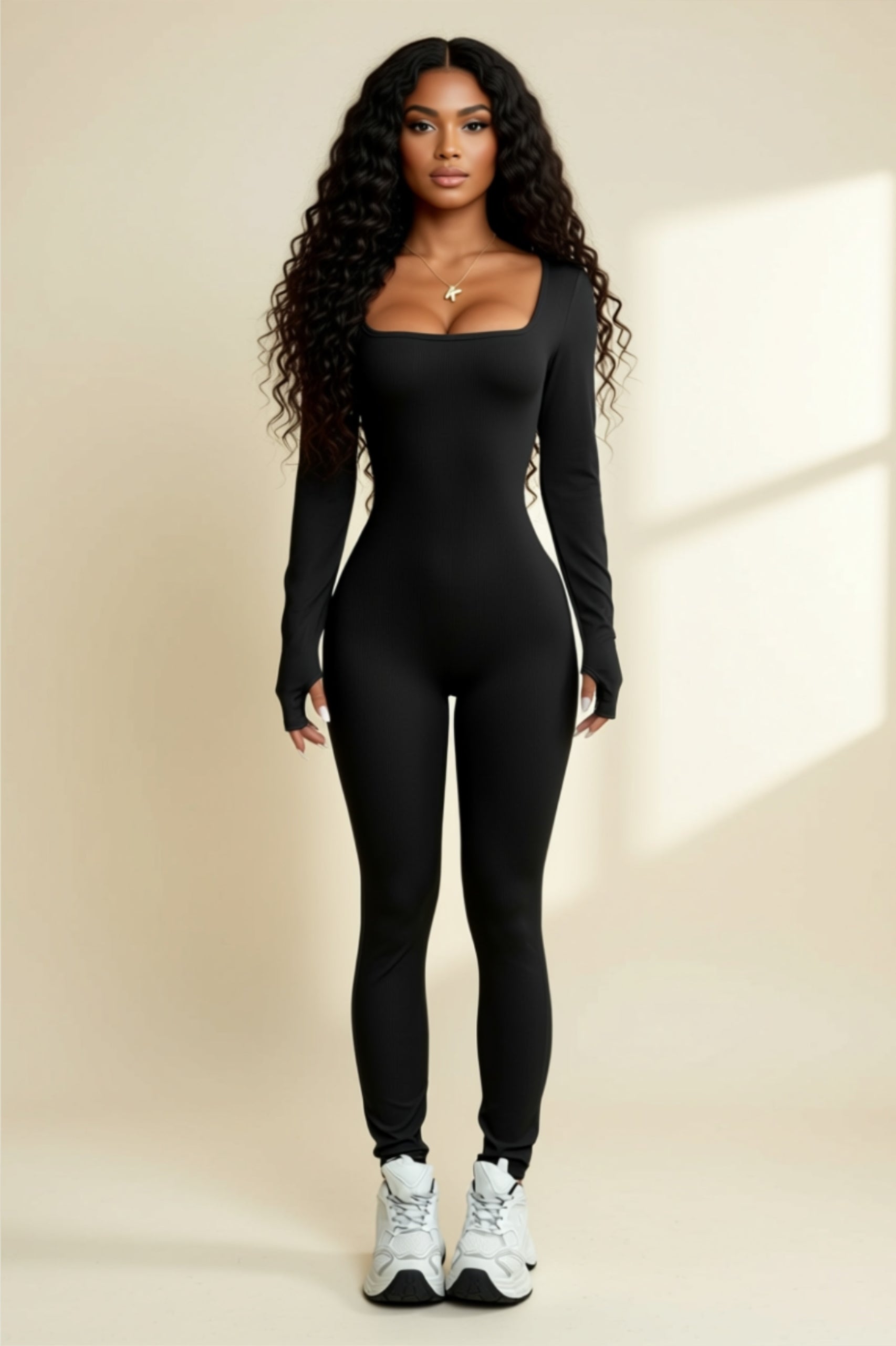 Long Sleeve Bodycon Jumpsuit