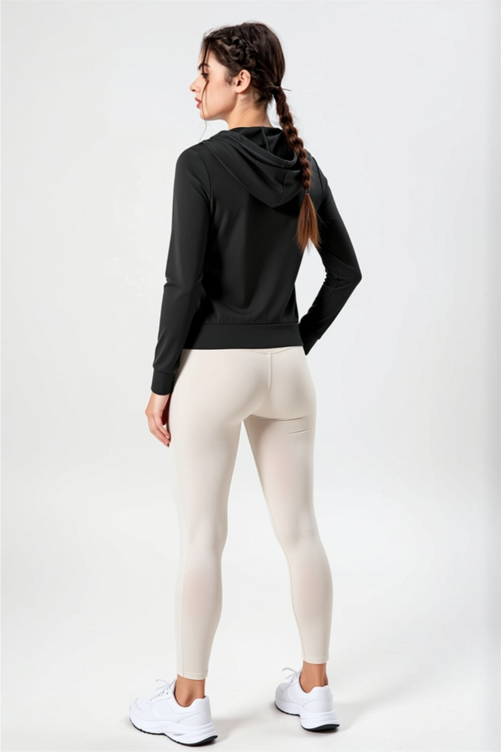 Full-Zip Hooded Jacket with Drawstring
