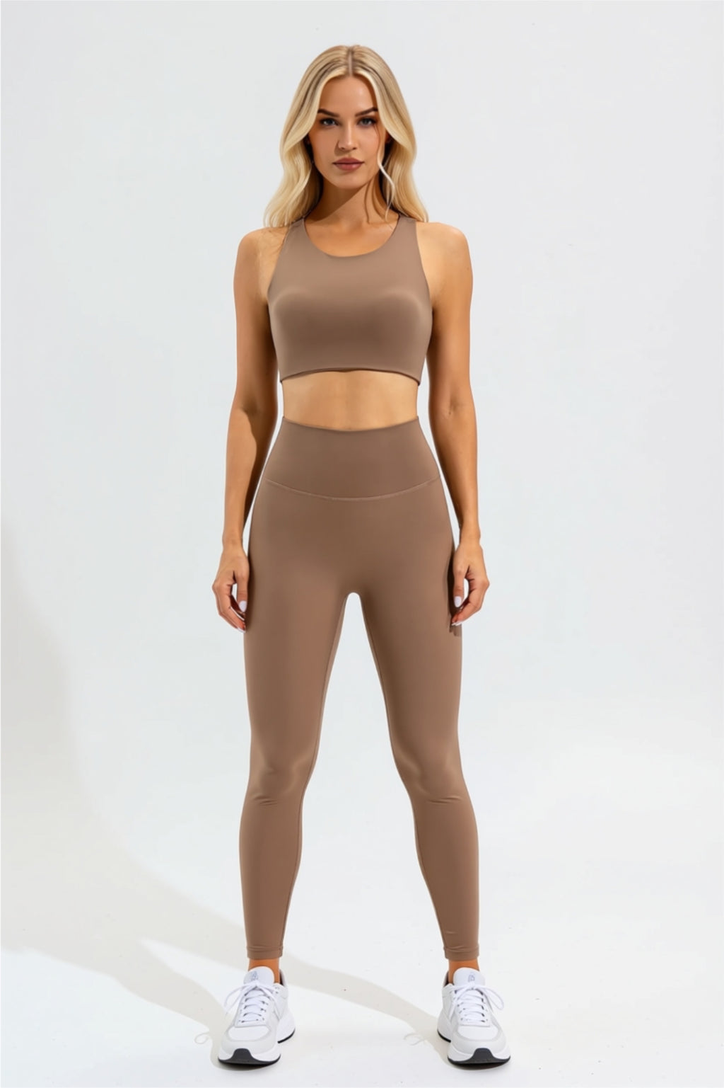 Haut court sans coutures en nylon élasthanne