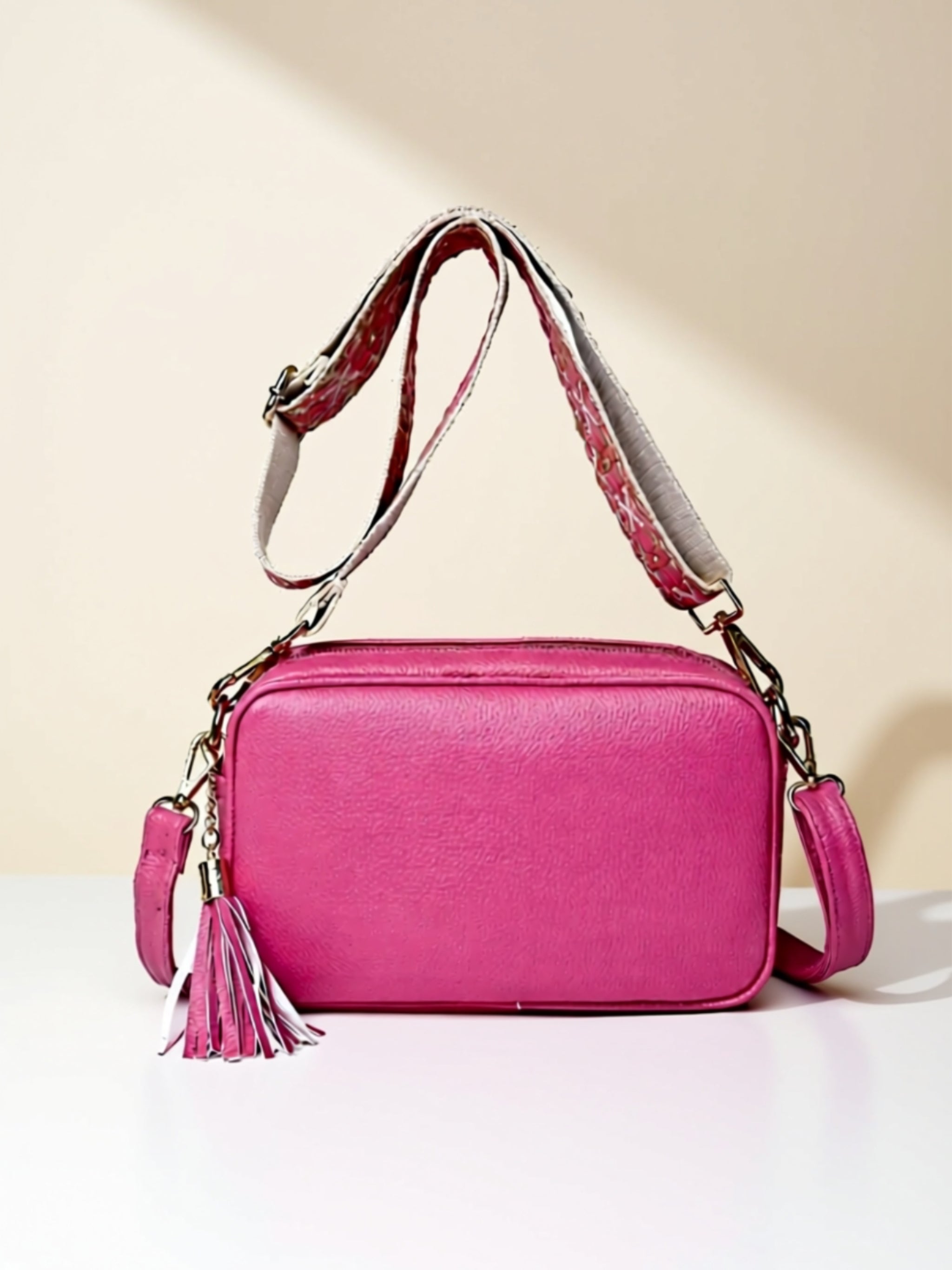 Vegan Leather Crossbody Satchel Handbag