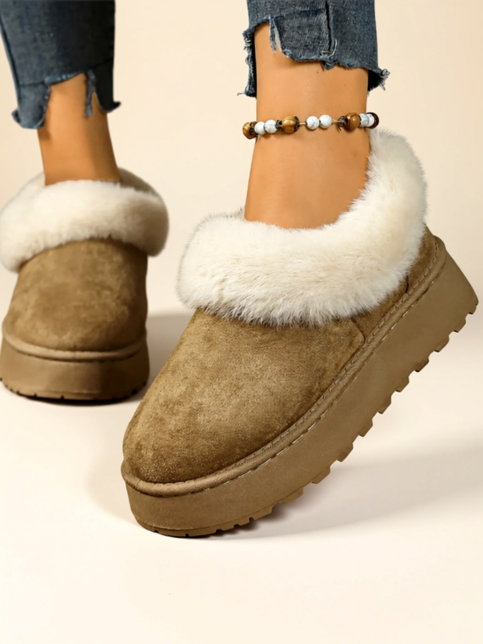 Suede Flat Boots