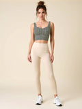 Crisscross Cotton Stretch Top with Removable Padding