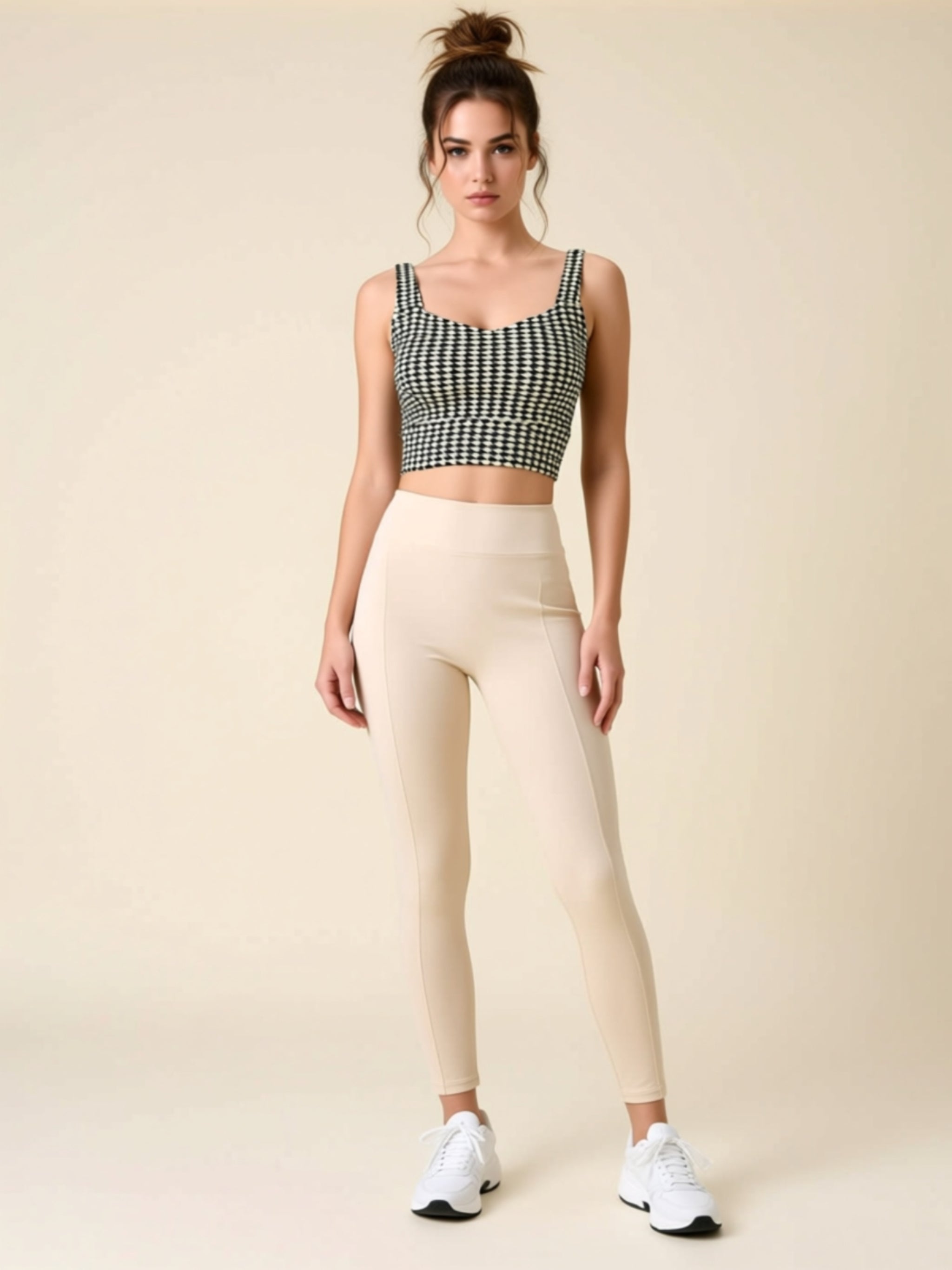 Crisscross Cotton Stretch Top with Removable Padding