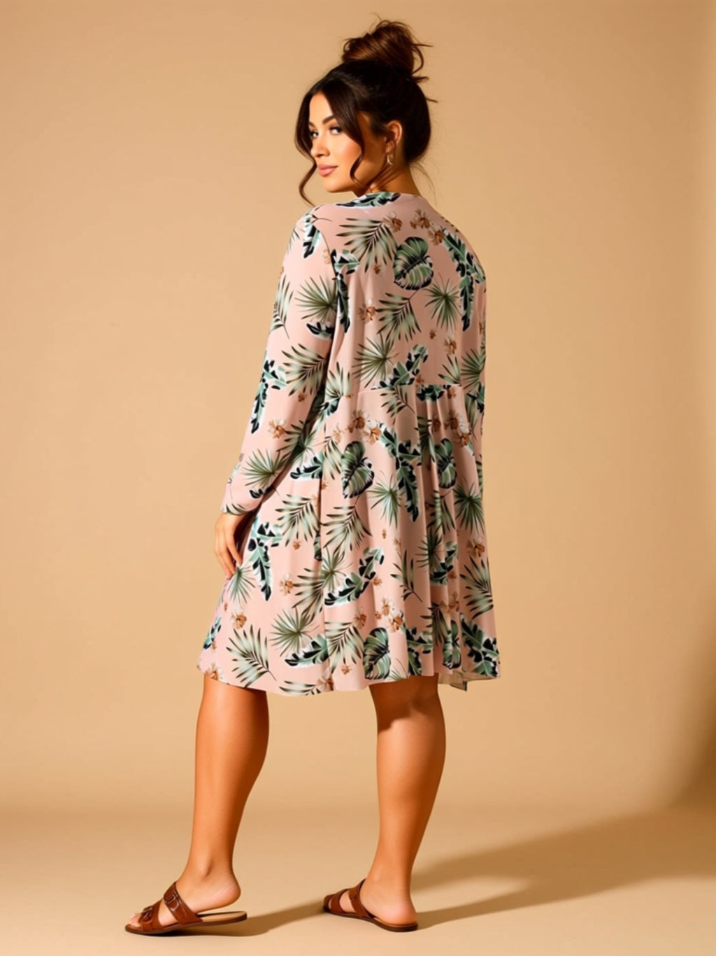 Sexy Three‑Piece Printed Knit Swim Set