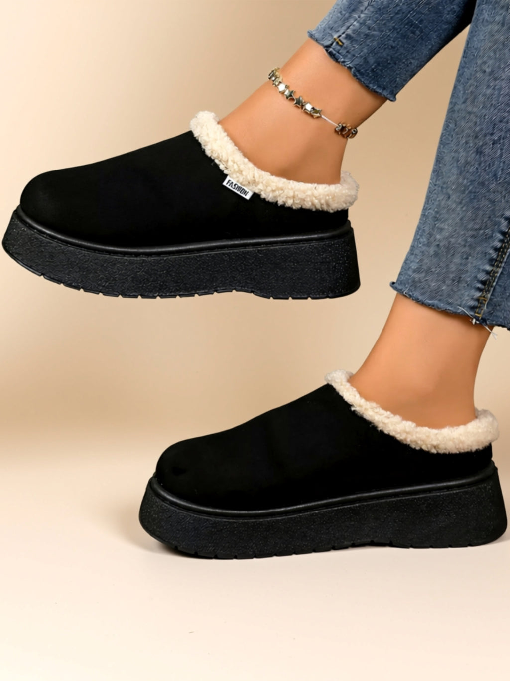Low Heel Suede Boots