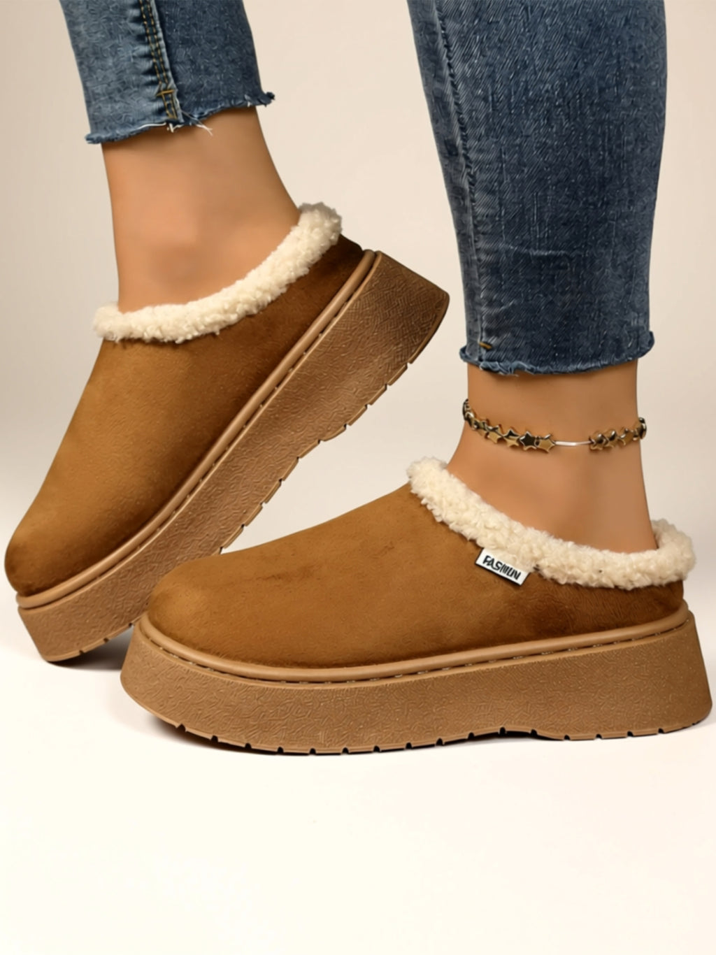 Low Heel Suede Boots