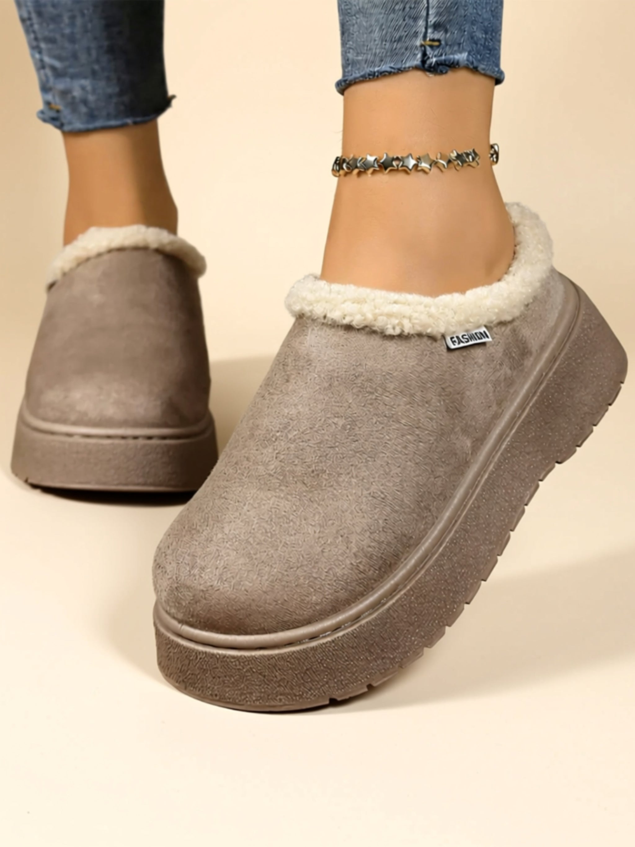 Low Heel Suede Boots