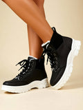 Low‑Heel Vegan Leather Boots