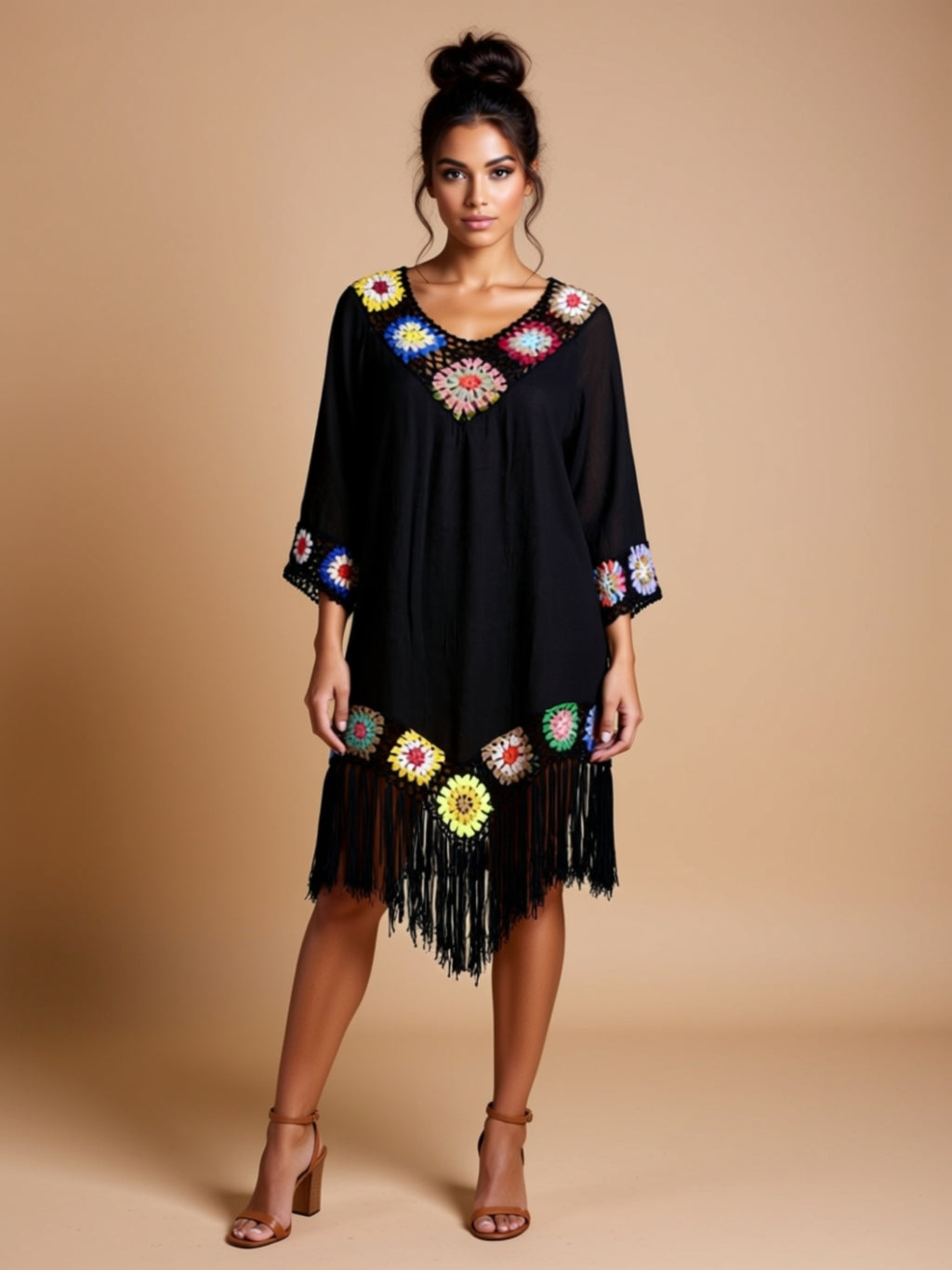 Ärmelloses Baumwoll-Vertuschkleid
