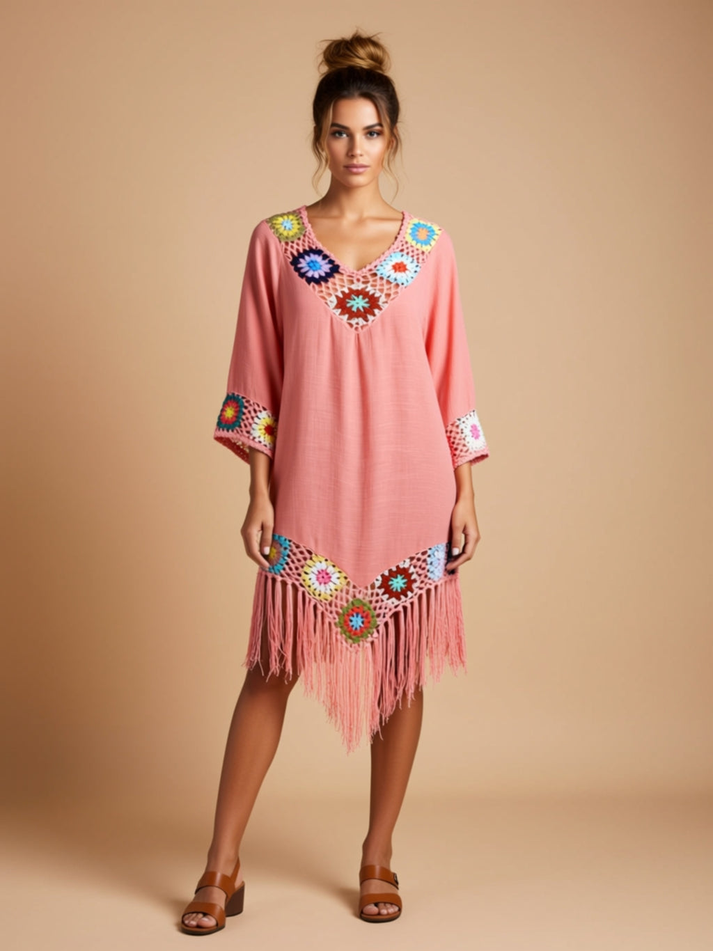 Ärmelloses Baumwoll-Vertuschkleid
