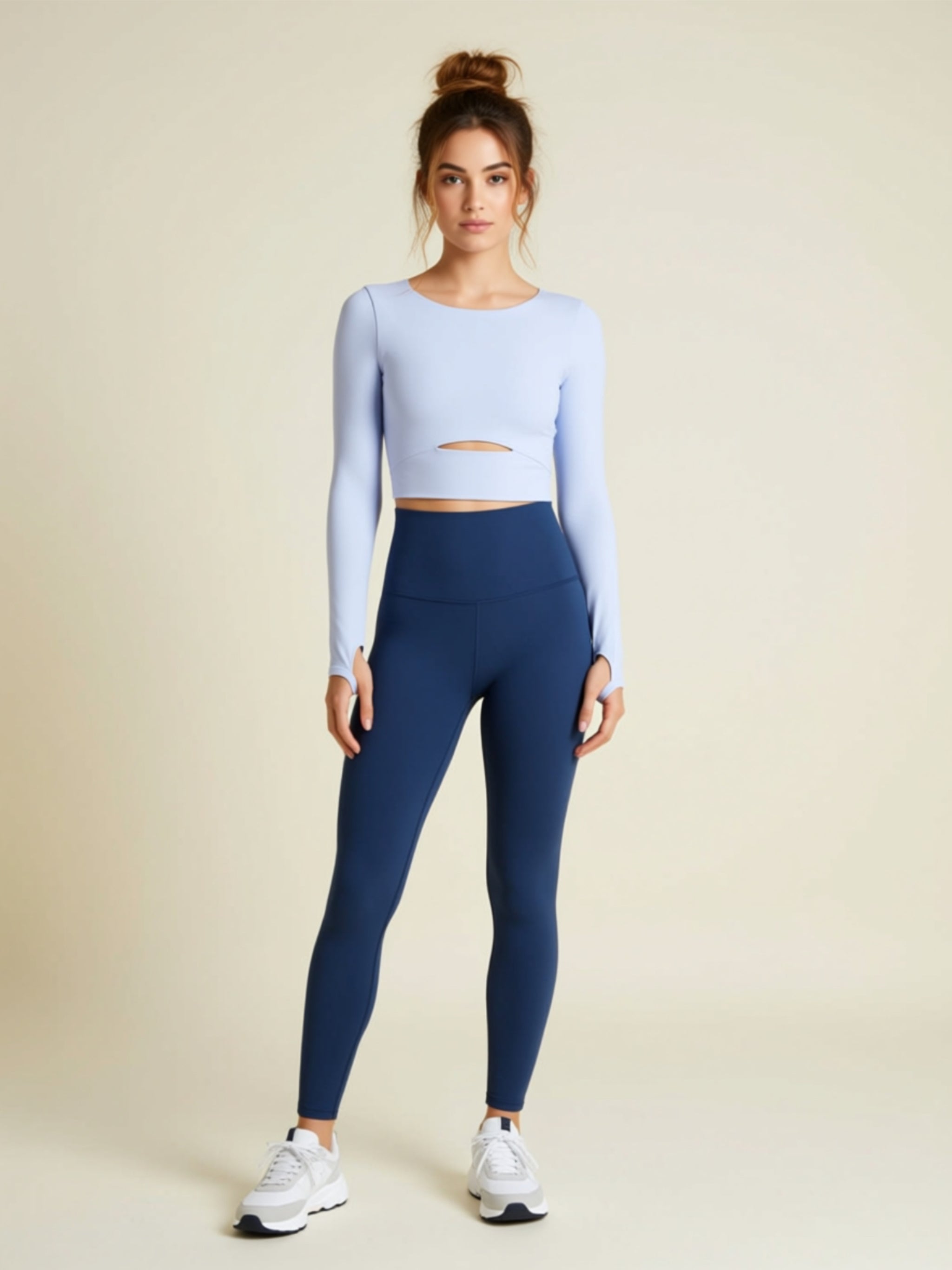 Cropped Long Sleeve Yoga Top