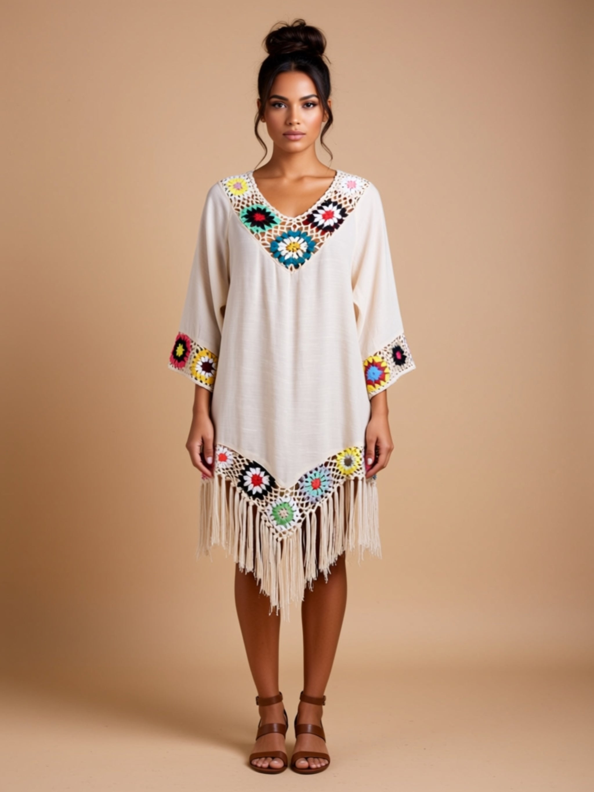Sleeveless Cotton Cover‑Up Dress
