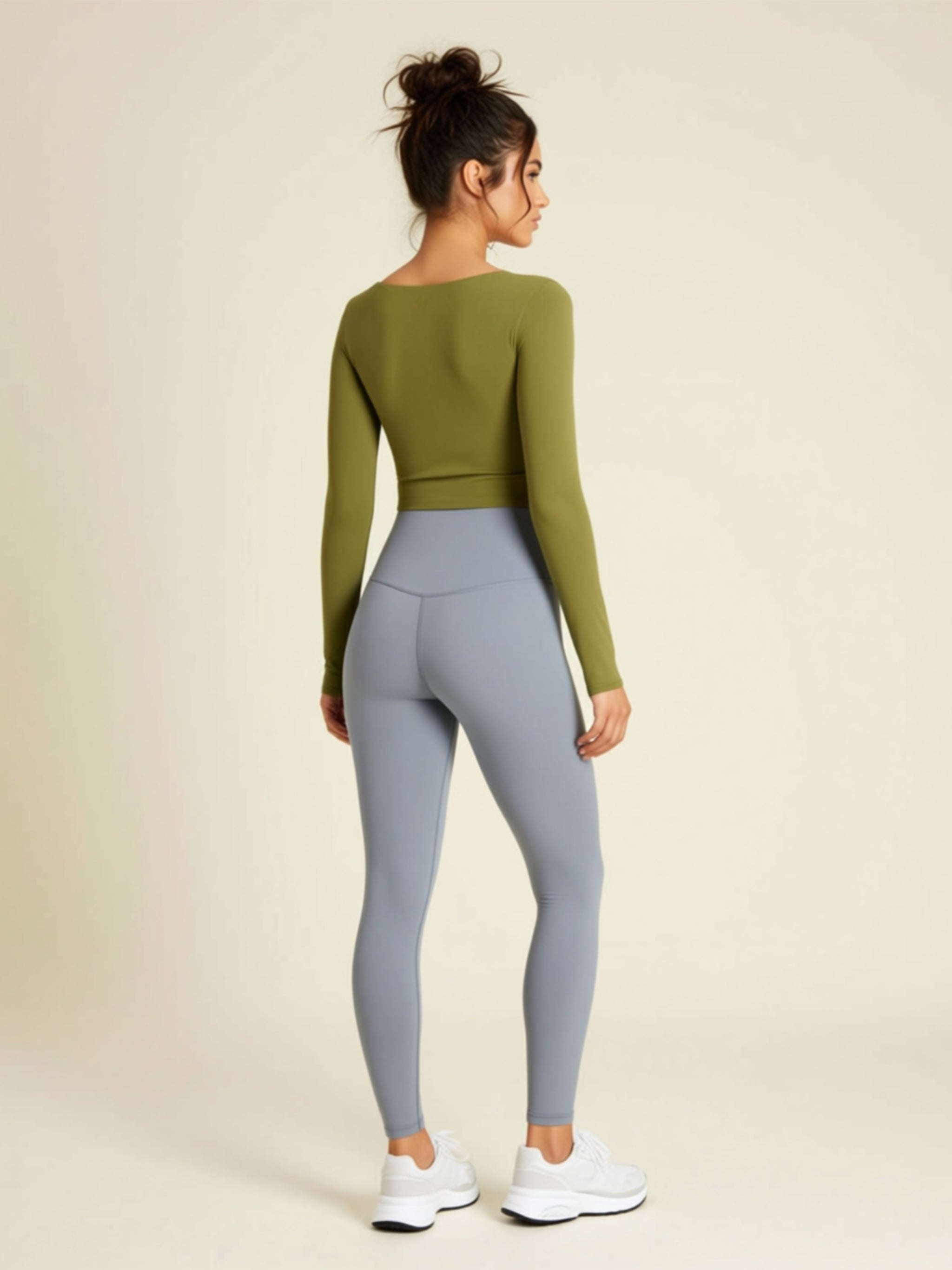 Cropped Long Sleeve Yoga Top