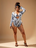 Sexy Self‑Design Knit Swimsuit Set