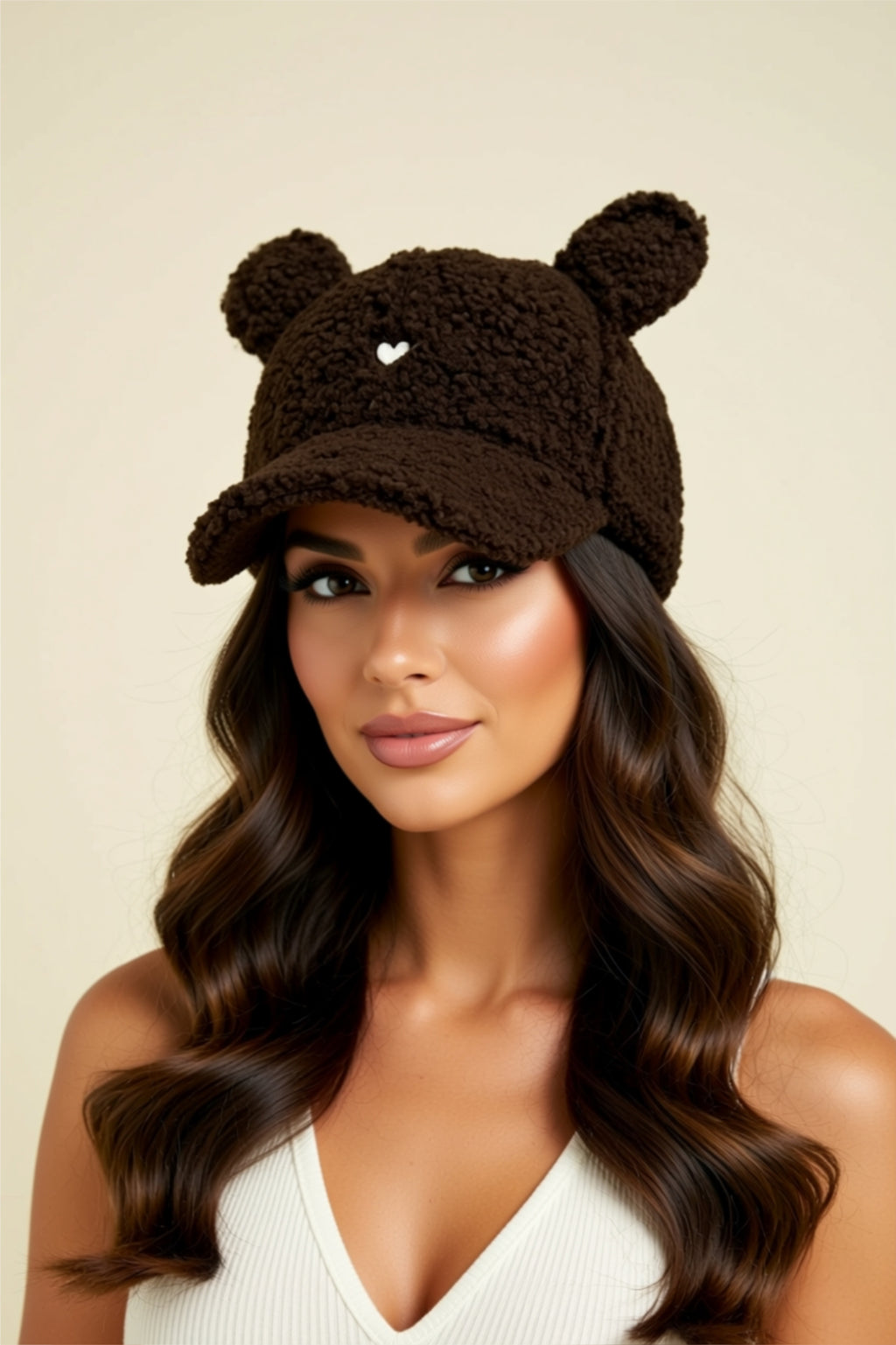 Lambswool Teddy Bear Baseball Cap
