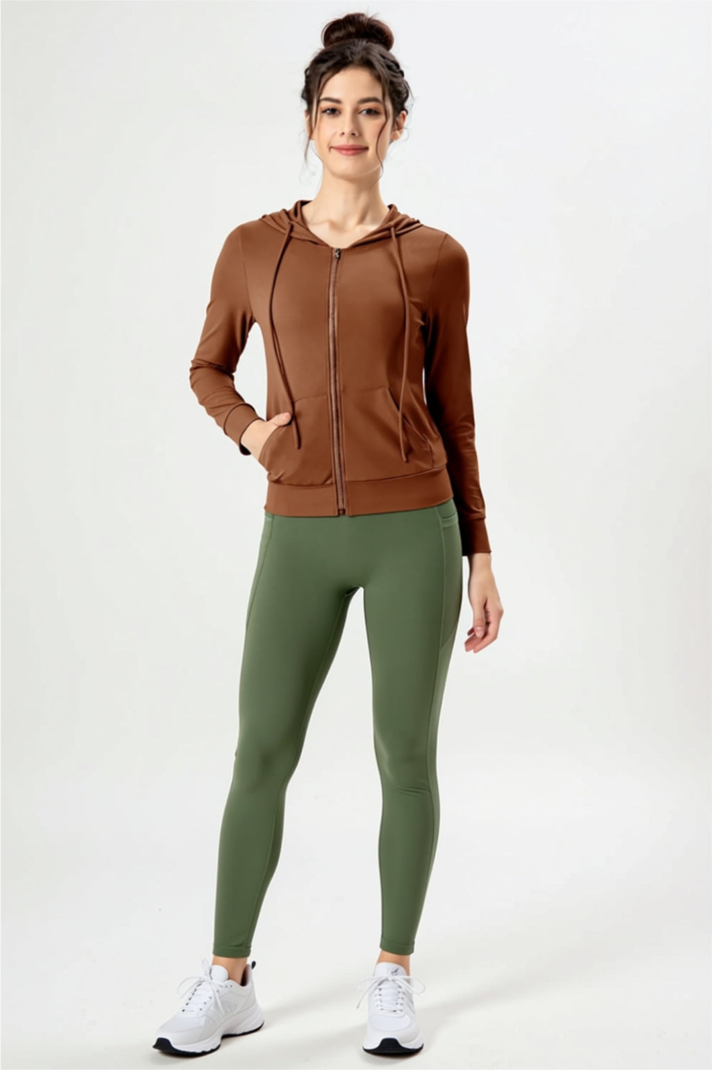 Full-Zip Hooded Jacket with Drawstring